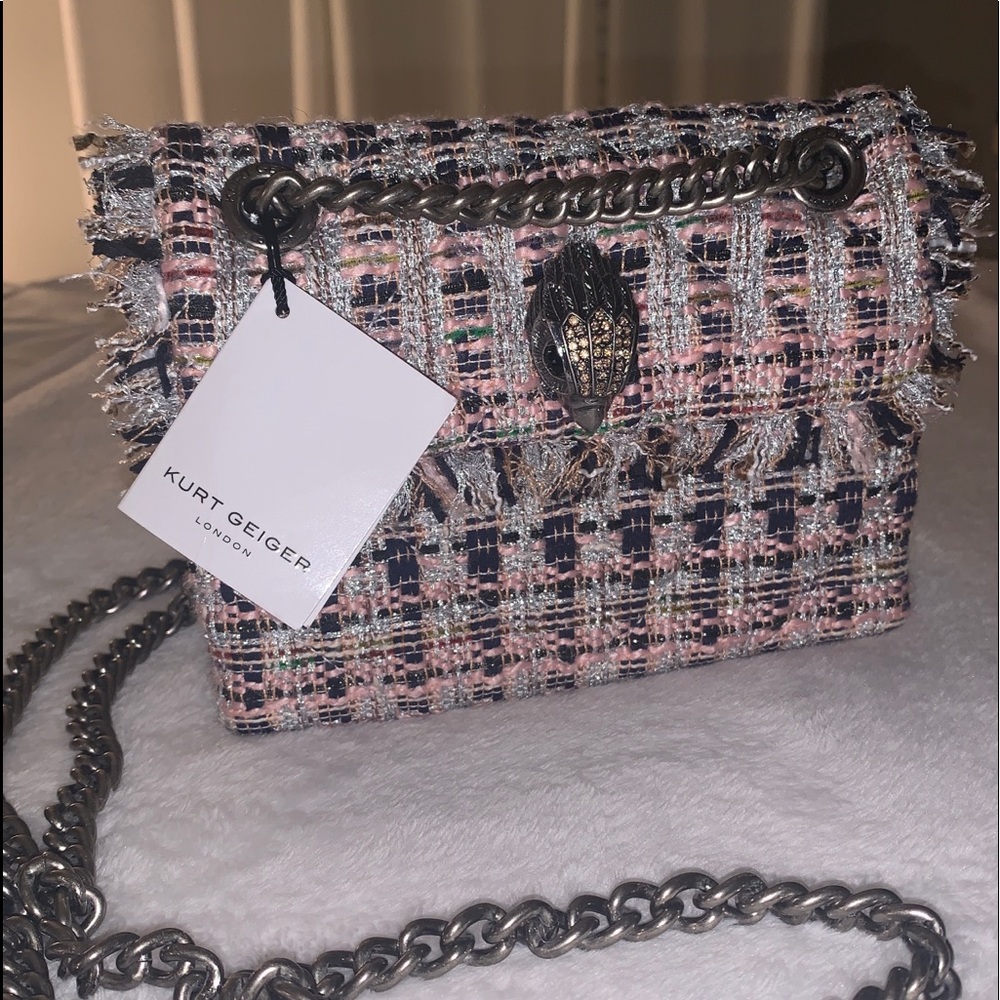 Kurt Geiger Tweed Mini Kensington X Salmon